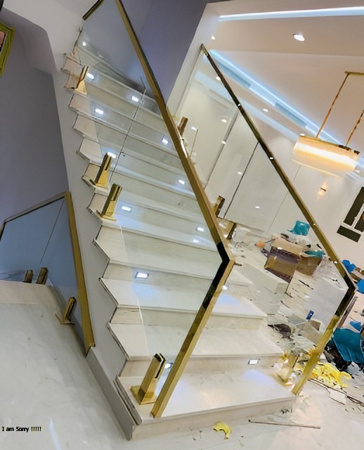 درابزين زجاجي زاوية معلقة - تصميم مبتكر