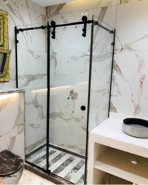 كبائن شاور زجاجية - زجاج ملون ديكوري